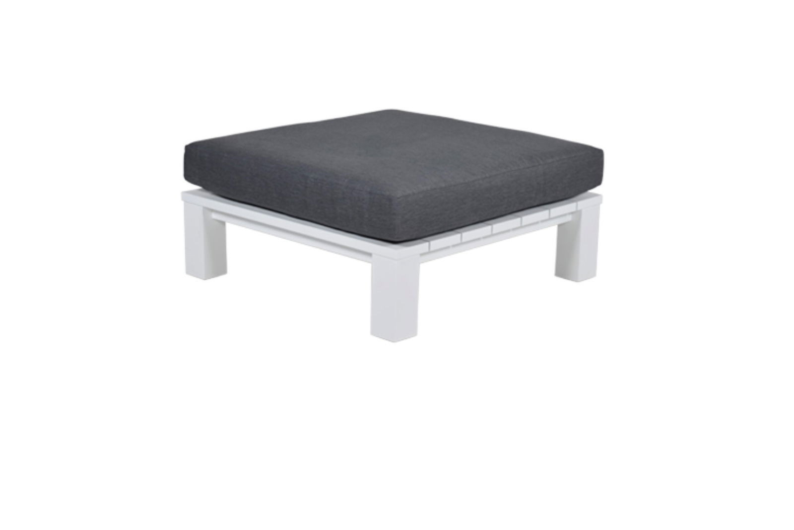 Cube lounge tafel 100x100xH30 cm mat white reflex black - Garden Impressions