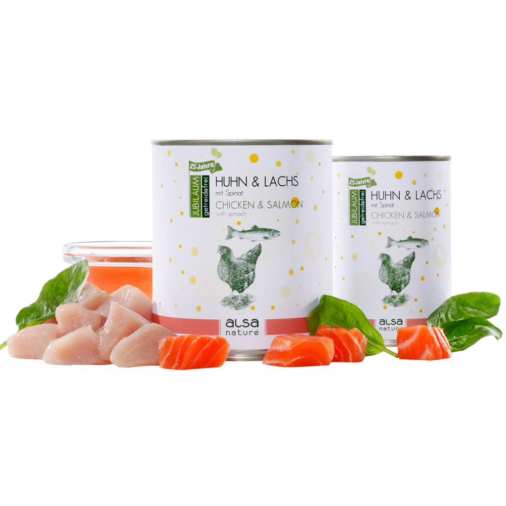 alsa-nature JUBILEUM-EDITIE Kip & Zalm, 400 g, Aantal: 12 x 400 g