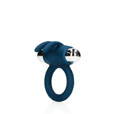 Loveline by Shots Vibrating Rabbit Cock Ring - Baltic Blue