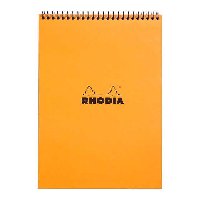 Spiraalblok rhodia a4 lijn 160pag 80gr or