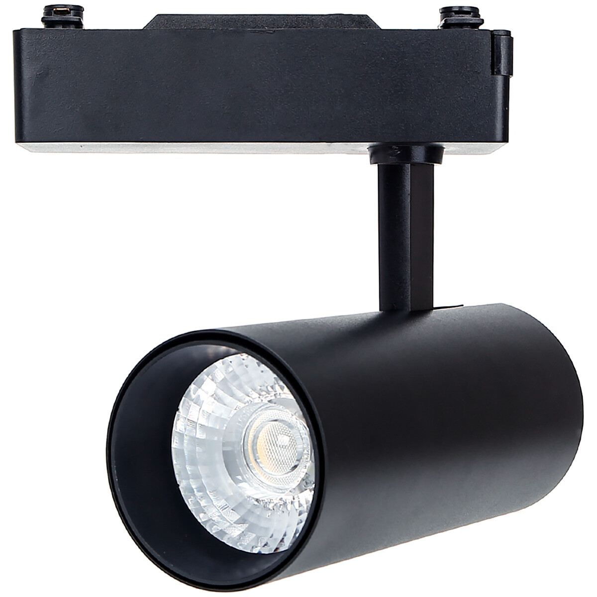 LED Railverlichting - Track Spot - Aigi - 1 Fase - 24W - Natuurlijk Wit 4000K - Rond - Zwart