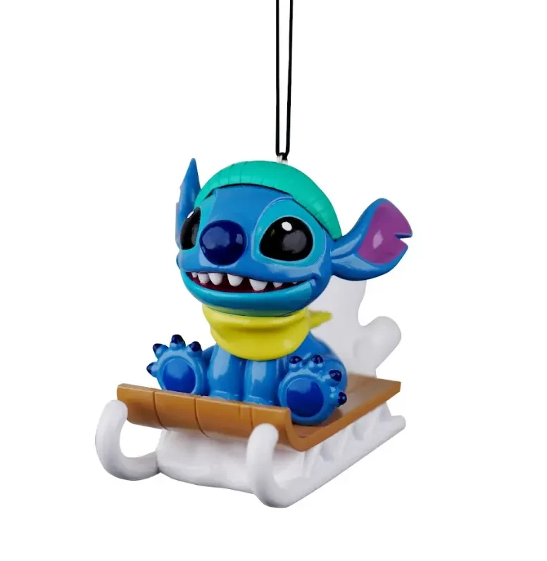 Disney kerstbal Stitch op een slee