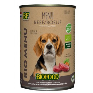 BF Petfood Biofood Organic Bio Menu rund natvoer hond (400 g) 24 x 400 g