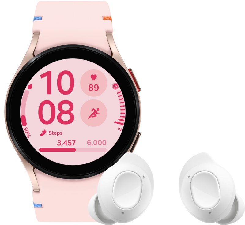 Samsung Galaxy Watch FE Roze + Buds FE Wit