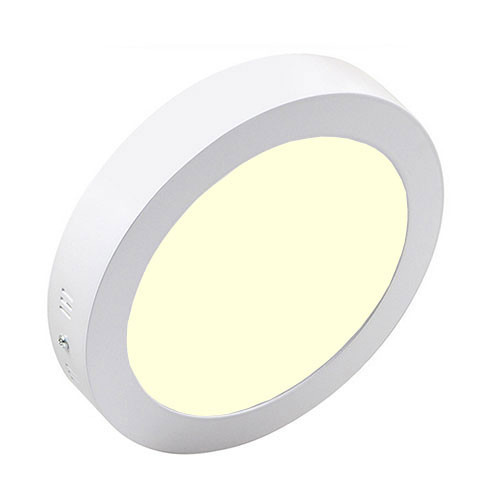 LED Downlight - Opbouw Rond 18W - Warm Wit 3000K - Mat Wit Aluminium - Ø225mm