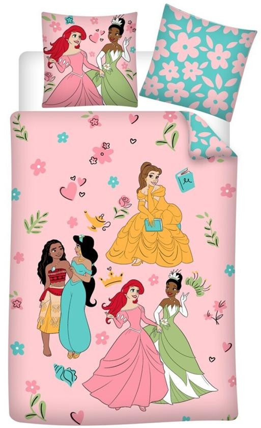 Disney Princess Dekbedovertrek roze- Eenpersoons - 140 x 200 cm