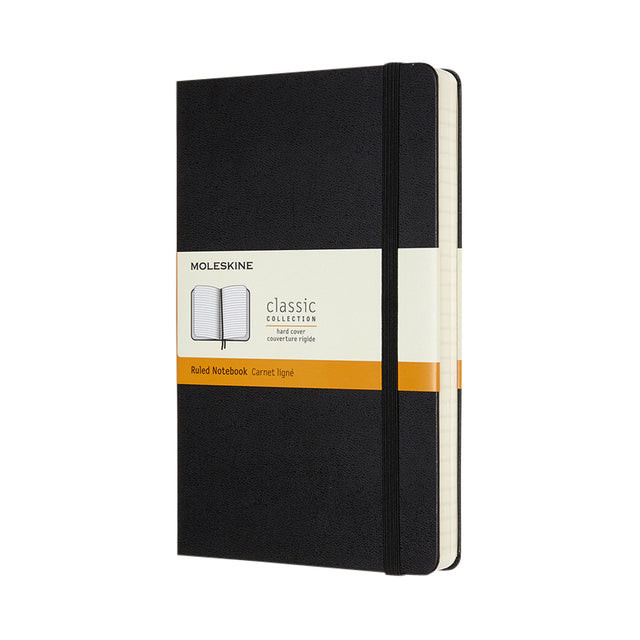 Notitieboek moleskine expanded large lijn hc zwart