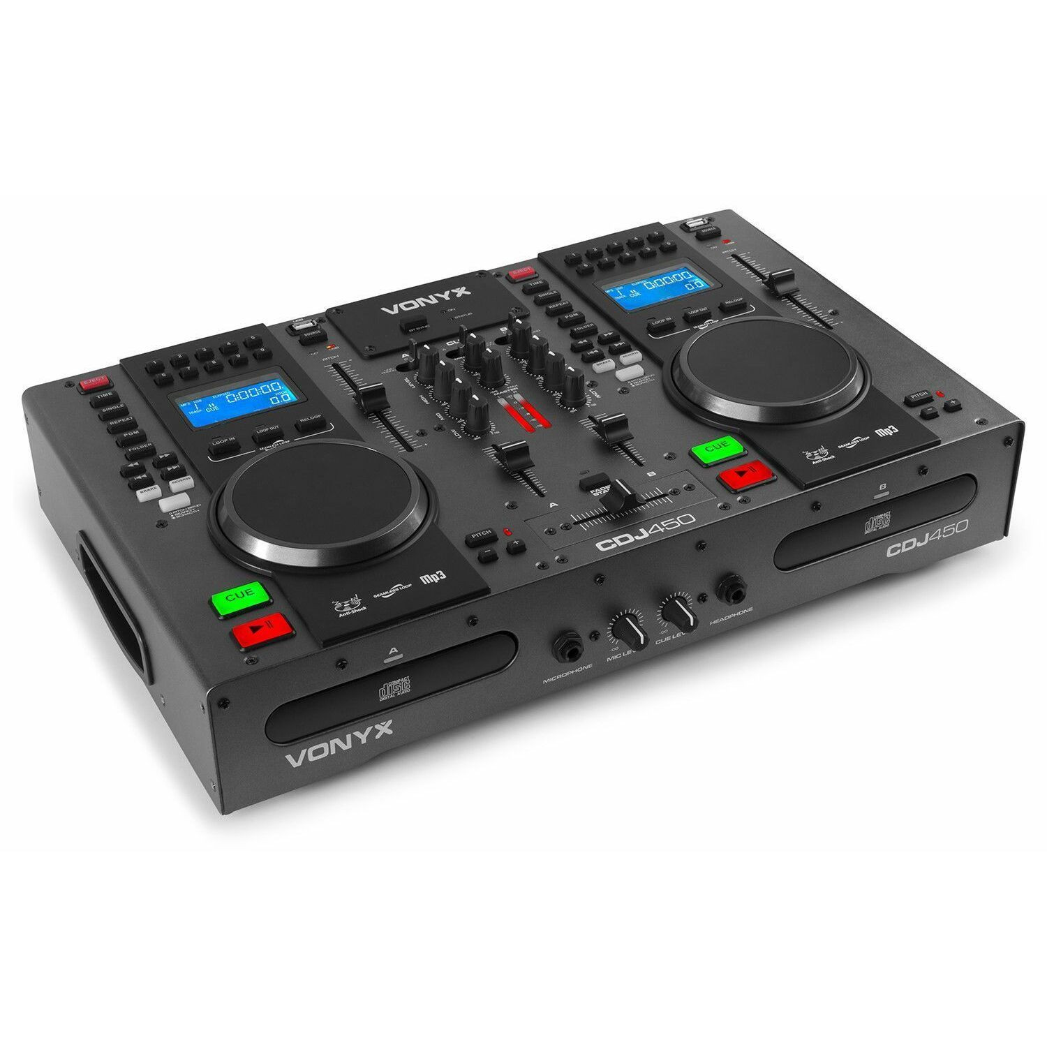 Vonyx CDJ450 Dubbele CD/USB mp3 speler en mixer met Bluetooth