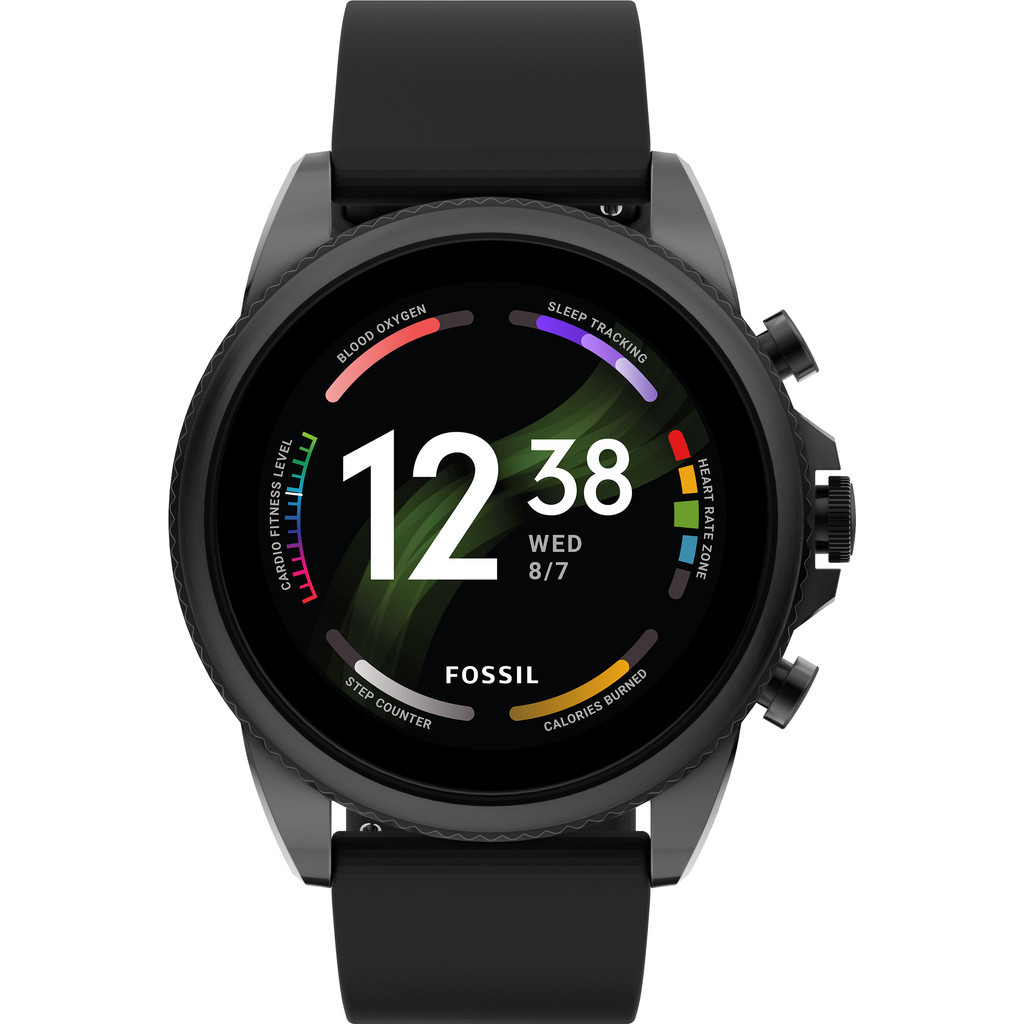 Fossil Gen 6 Display FTW4061 Zwart/Zwart 44mm