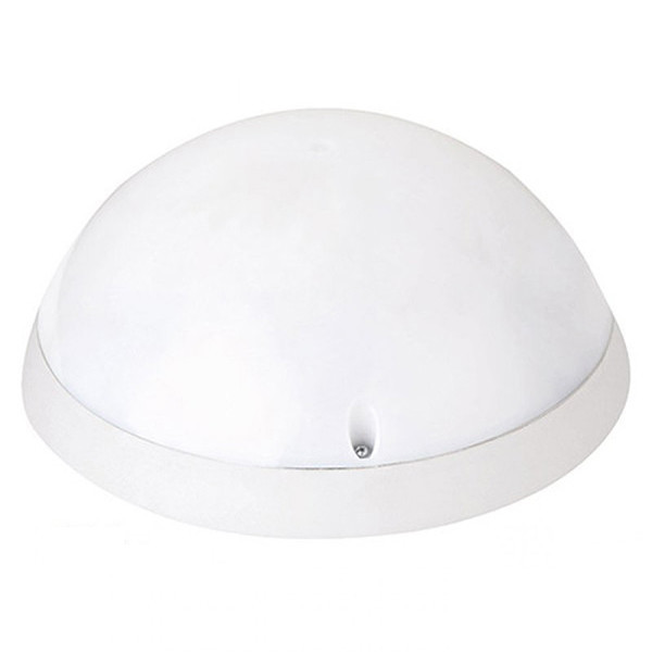 LED Plafondlamp met Bewegingssensor - Opbouw Rond 12W - Waterdicht IP54 - Helder/Koud Wit 6400K - 360° - Mat Wit Kunststof