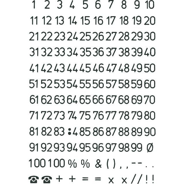 Etiket HERMA 4155 5mm getallen zwart op transparant | 10 stuks