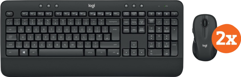 Logitech MK545 Draadloze Toetsenbord en Muis QWERTY 2-Pack