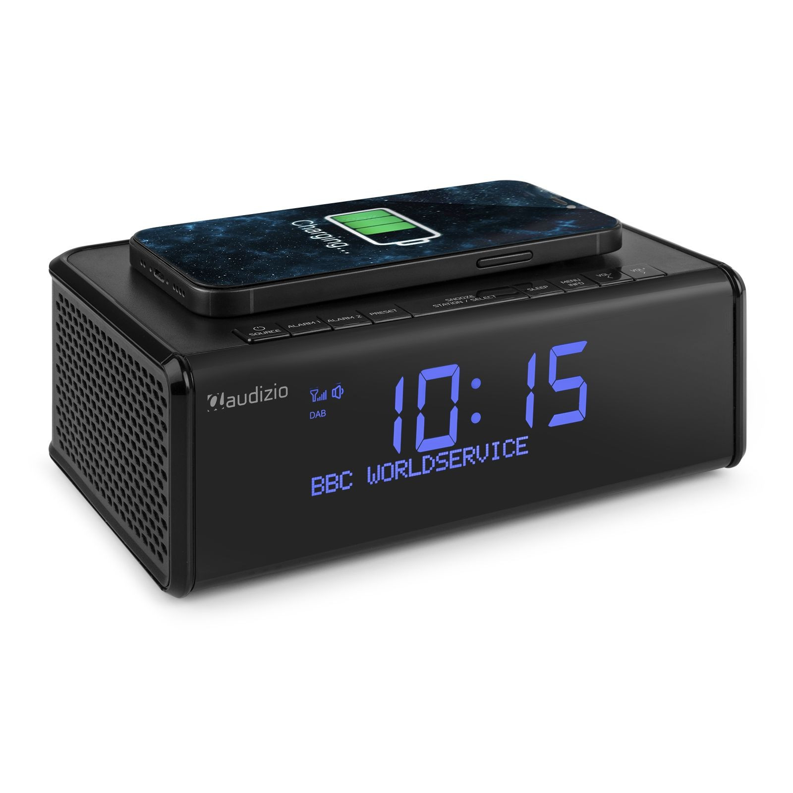 Audizio Cuneo wekkerradio DAB+ - Bluetooth wekker met draadloze