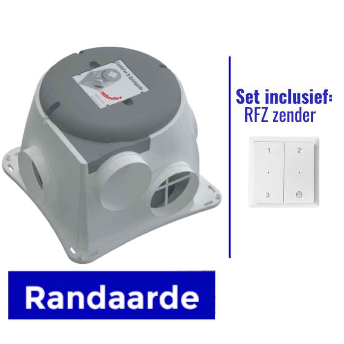 Zehnder Woonhuisventilator Comfofan Silent (randaarde) + Rfz Zender