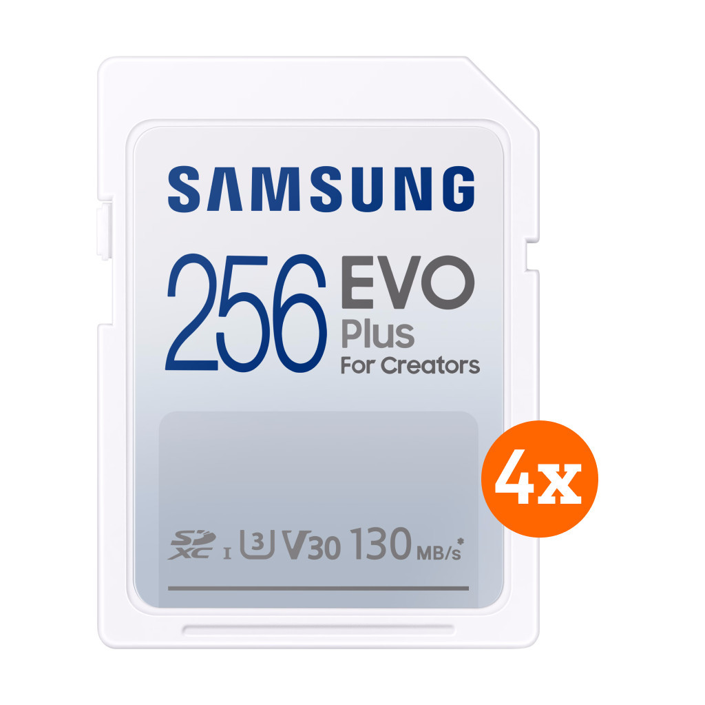 Samsung EVO Plus SDXC 256GB - Quatro Pack