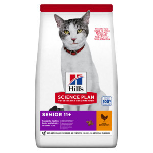 Hill&apos;s Senior 11+ met kip kattenvoer 2 x 7 kg