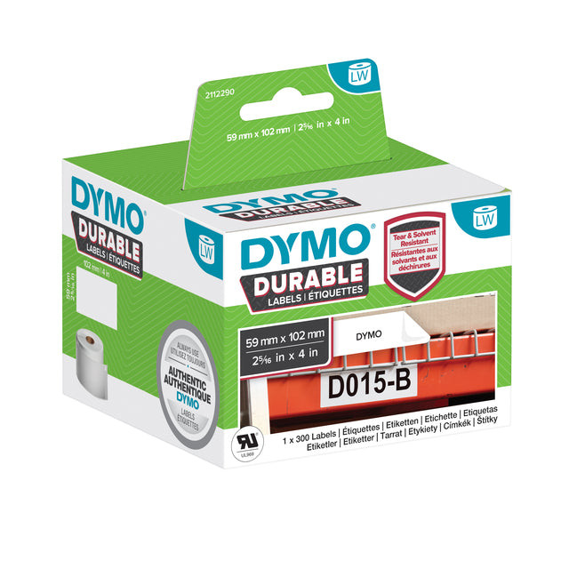 Etiket Dymo 1933088 labelwriter 59x102mm 300 stuks