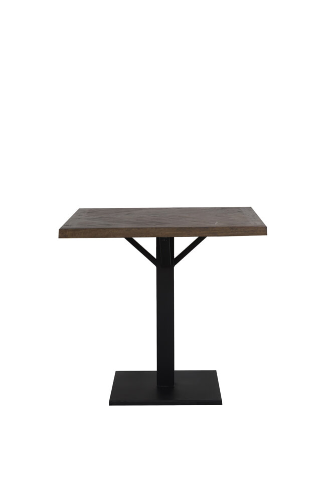 Light & Living Eettafel Chisa 80 x 80cm - Bruin/Zwart - Vierkant