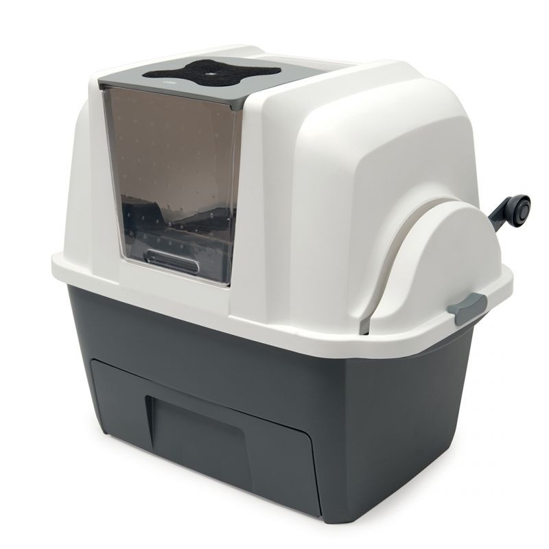 Cat It - SmartSift kattentoilet incl 4 afvalzakken - Antraciet/wit