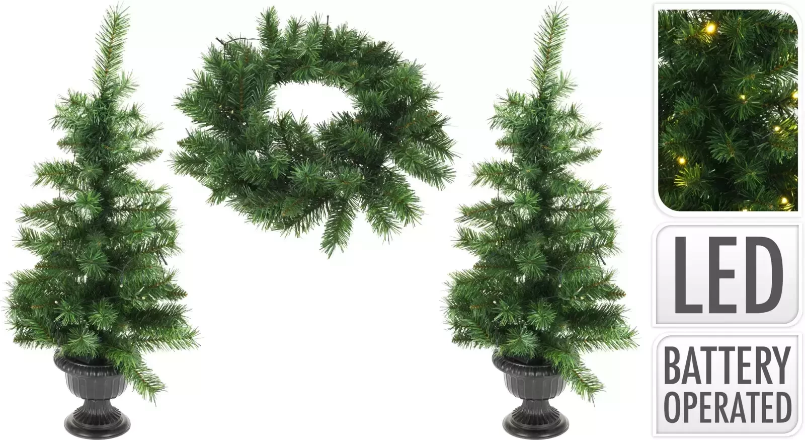 KERSTBOOM MET LED SET VAN 3STS