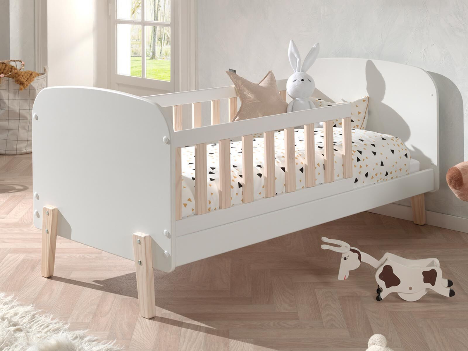 Kinderbed KIKI 70x140 cm wit zonder bedlade