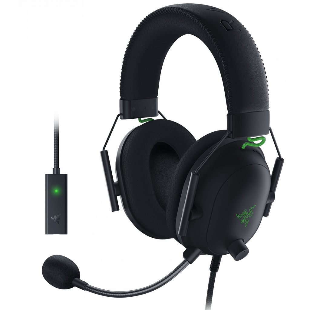 Razer Blackshark V2 Gaming Headset + USB Mic Enhancer