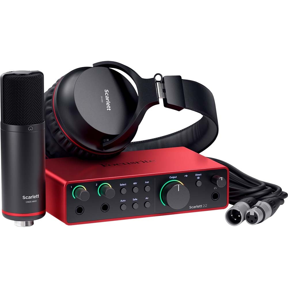 Focusrite Scarlett 2i2 Studio 4th Gen USB audio interfaceset