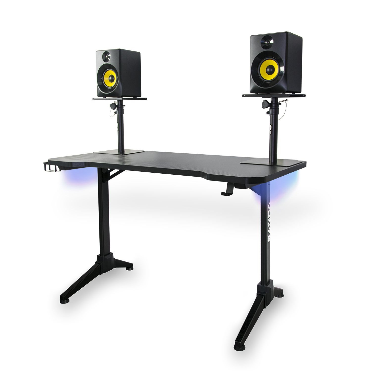 Vonyx DB20 DJ tafel / studio meubel met LED verlichting - 120cm -