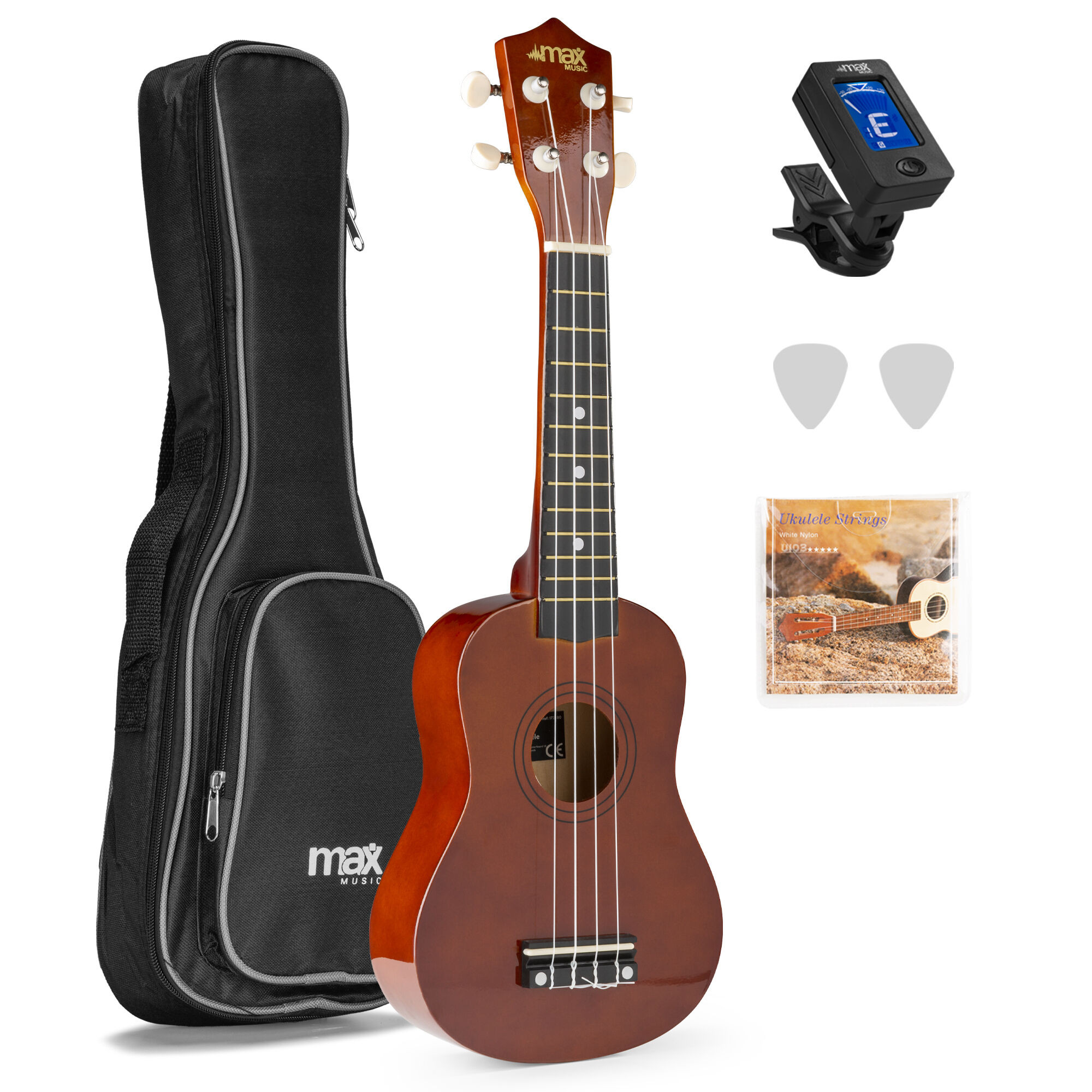 Retourdeal - MAX UKEY Ukelele set met 21" Ukulele en accessoires -