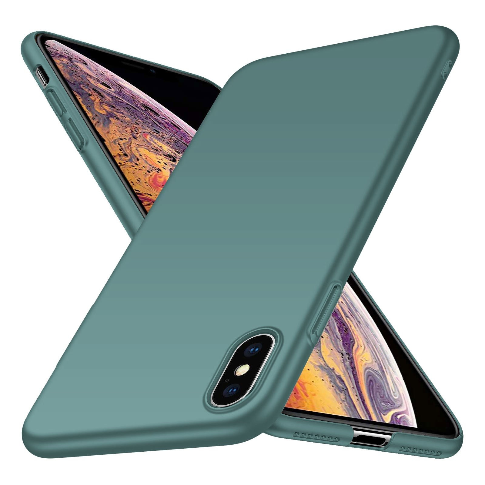 Back Case Cover iPhone X / Xs Hoesje Grey Blue