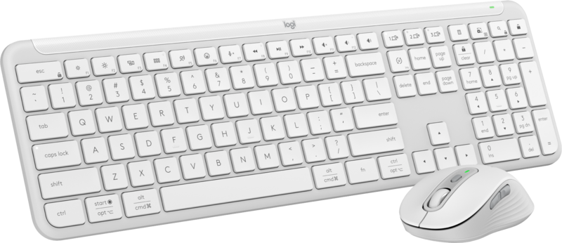 Logitech MK950 Signature Slim Draadloze Toetsenbord en Muis Combo Qwerty Wit