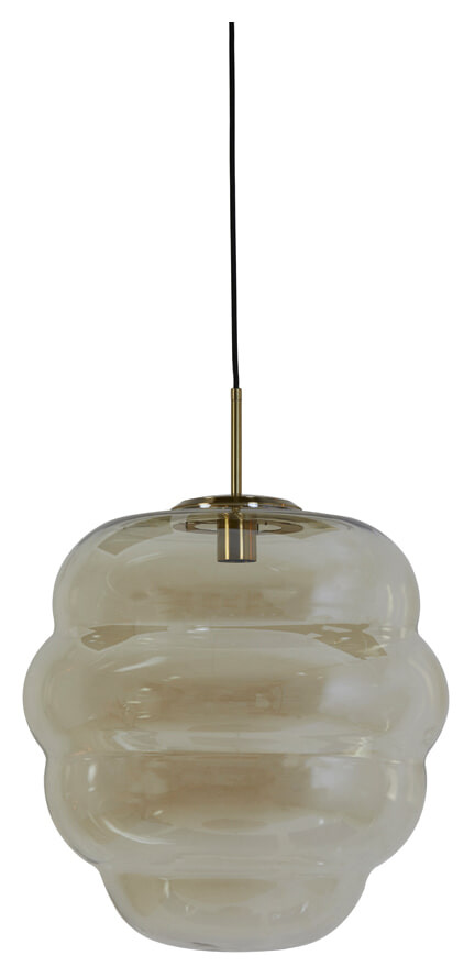 Light & Living Hanglamp 'Misty' 45cm, kleur Amber/Goud