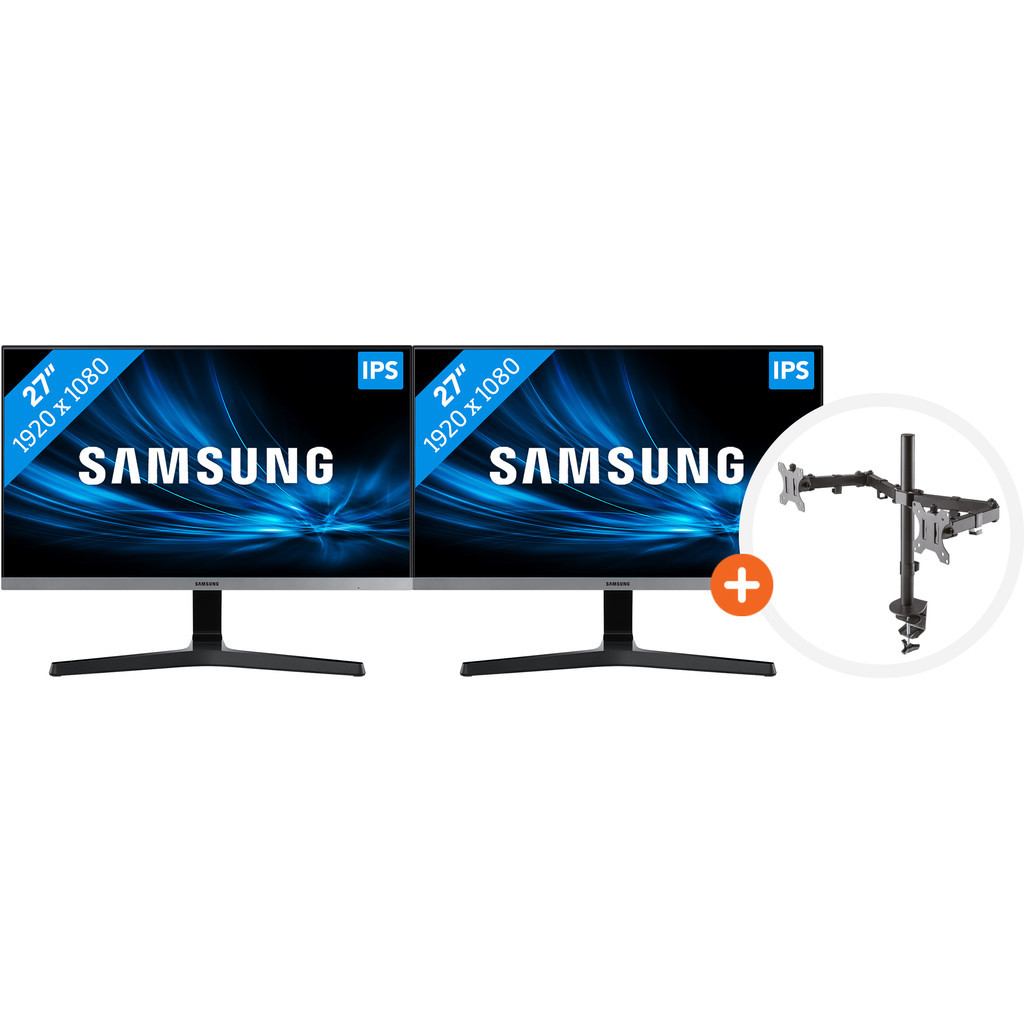 2x Samsung LS27R350FHU + NewStar FPMA-D550DBLACK