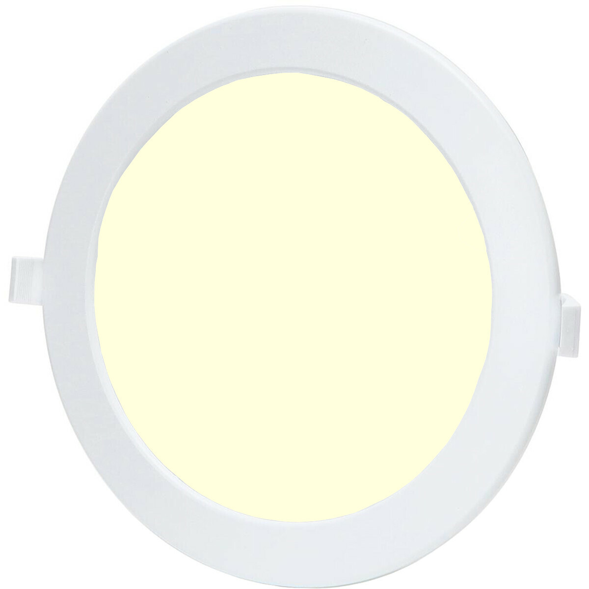 LED Downlight - Smart LED - Wifi LED - Slimme LED - Aigi Zumba - 18W - Warm Wit 3000K - Inbouw Rond - Mat Wit - Aluminium - Ø220mm