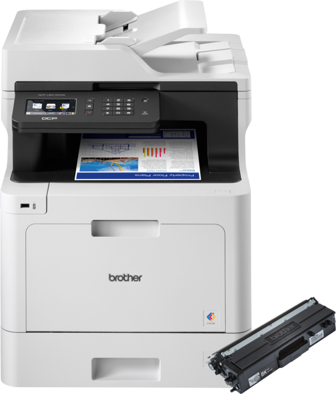 Brother DCP-L8410CDW + 1 extra zwarte toner