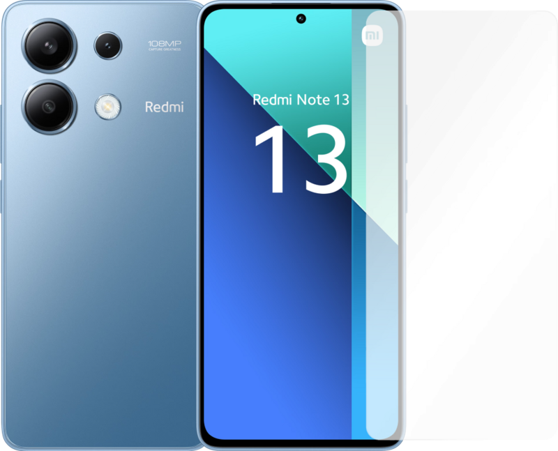 Redmi Note 13 128GB Blauw 4G + Just in Case Tempered Glass Screenprotector