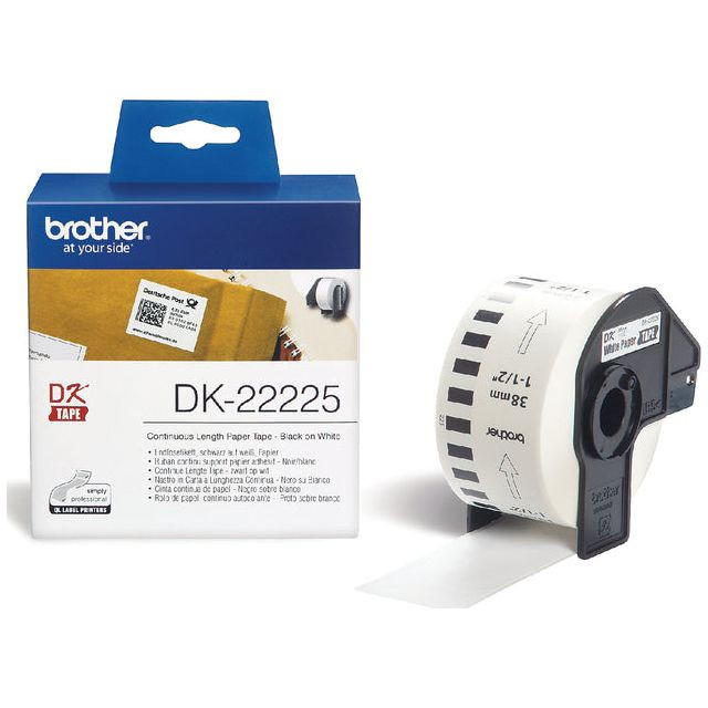 Etiket Brother DK-22225 38mm thermisch 30-meter wit papier