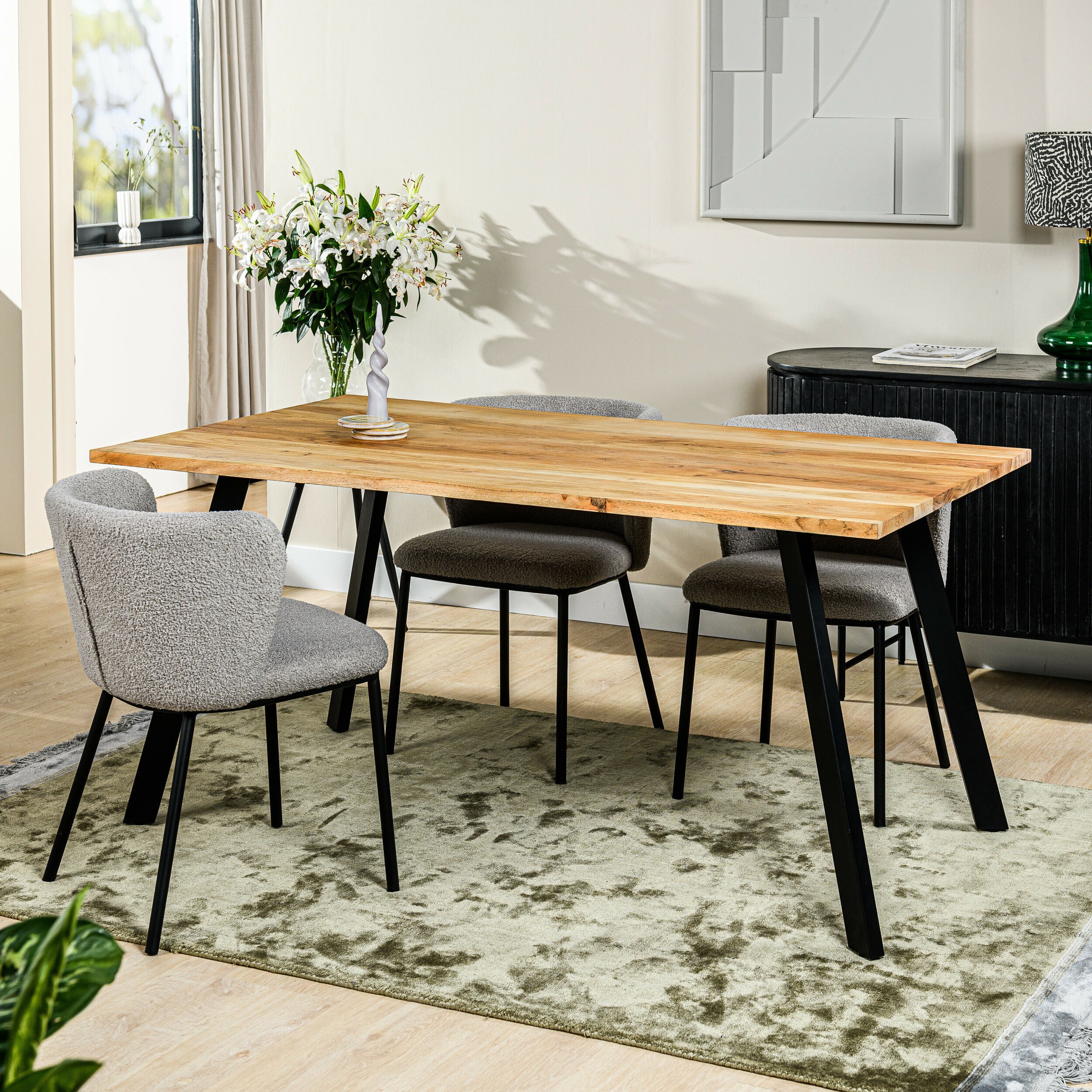 BASE Eettafel Ashtone Acaciahout - Bruin