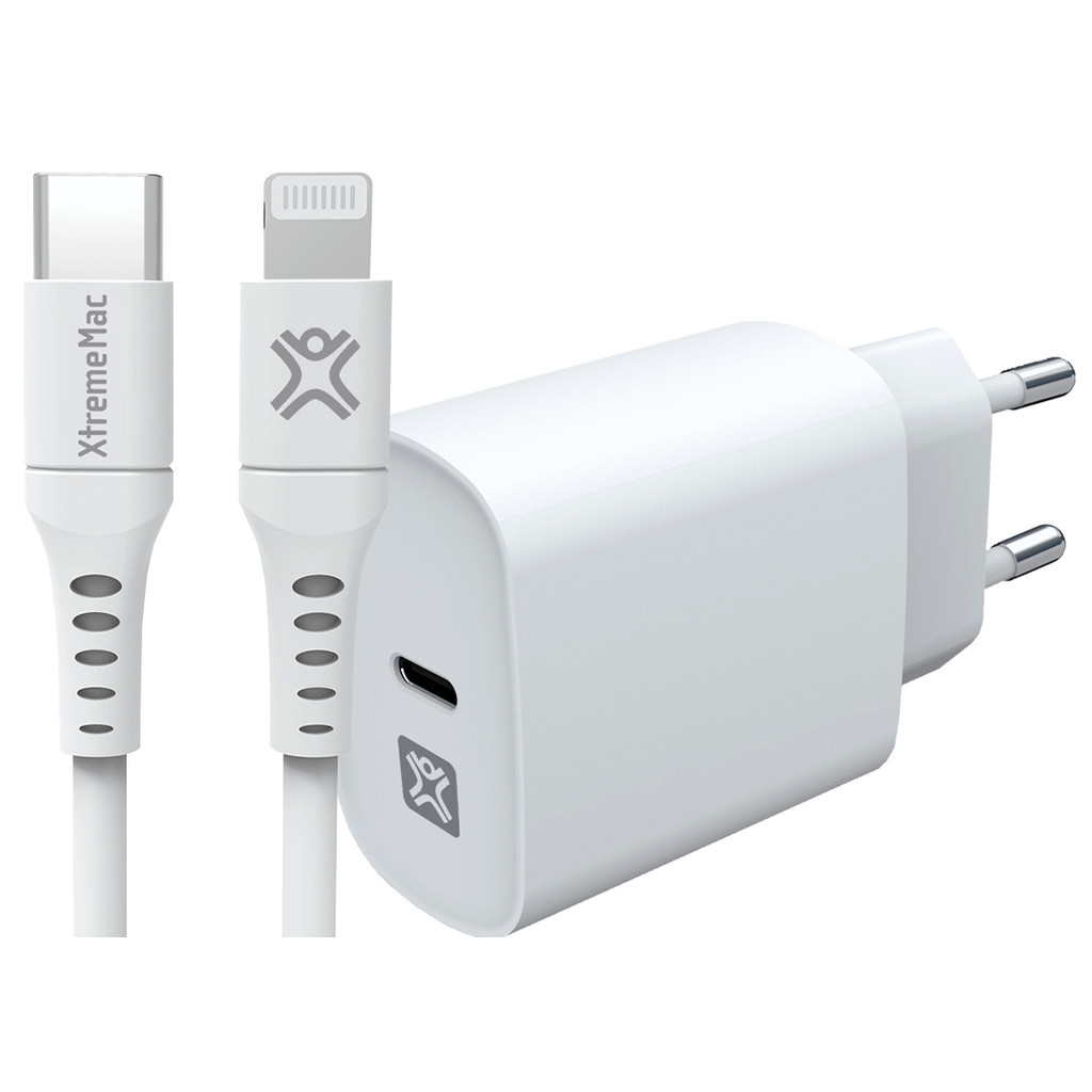 XtremeMac Power Delivery Oplader 20W + Lightning Kabel 1,5m Kunststof