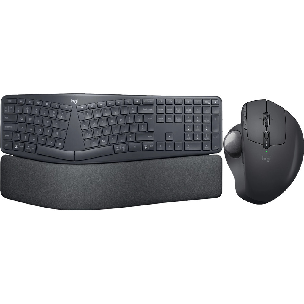 Logitech K860 + Logitech MX Ergo Draadloze Muis