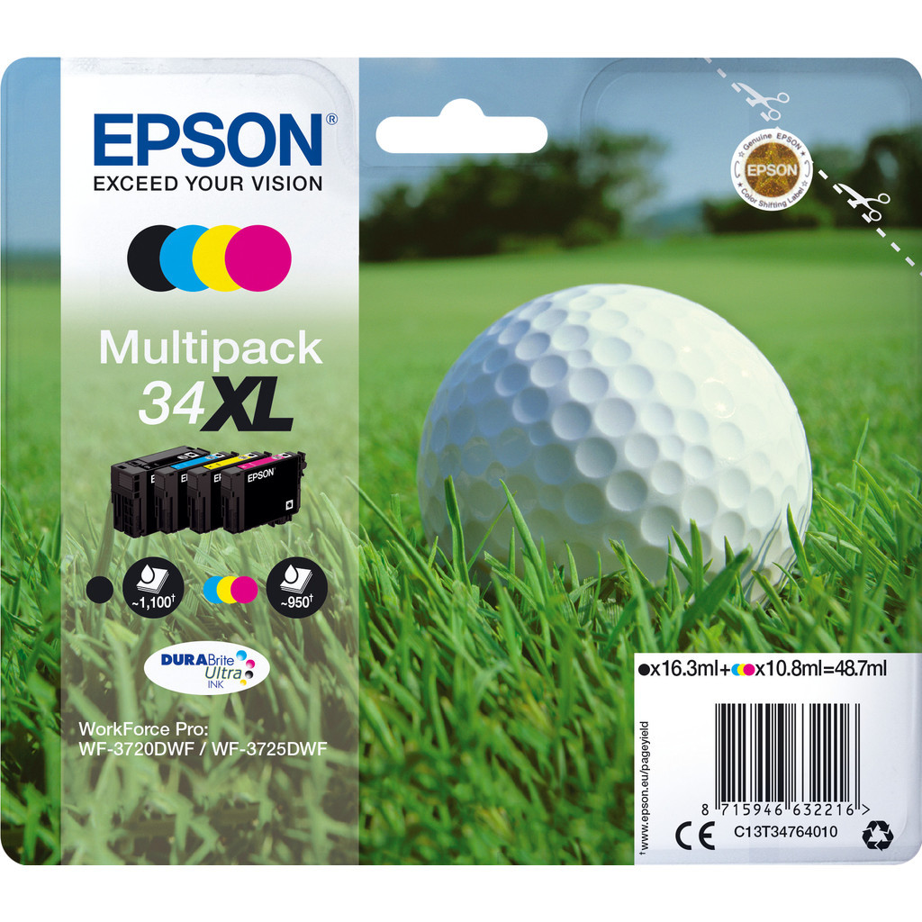 Epson 34XL Cartridges Combo Pack