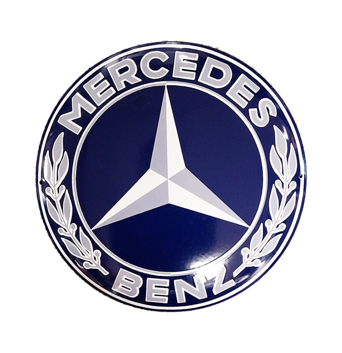 Mercedes Benz Logo Emaille Bord - Ø40cm