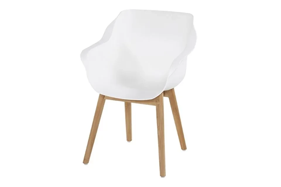 Hartman | Tuinstoel Sophie met Armleuningen Teak | Royal White