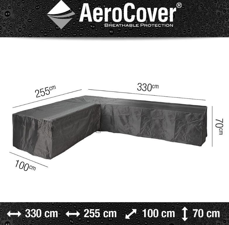 Loungesethoes hoekset links 330x255x100xH70 cm - AeroCover