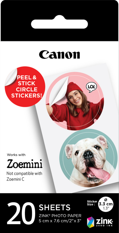 Canon Zink Fotopapier Rond (20 vellen)