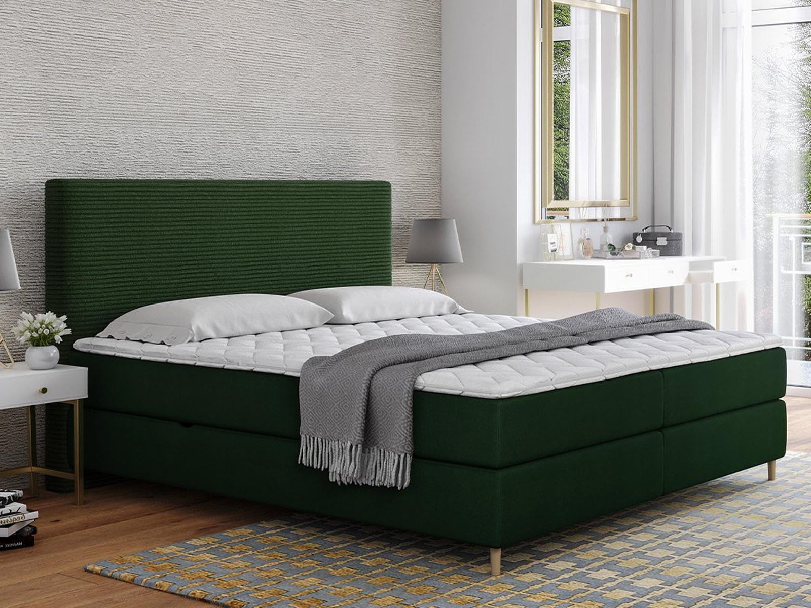 Boxspring LAGOA 140x200 cm groen