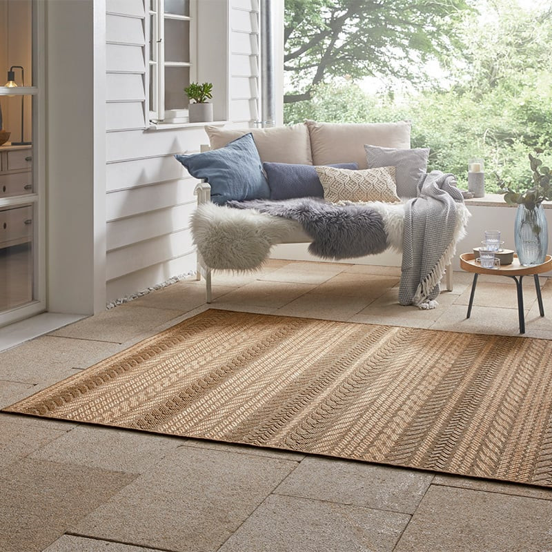 Buitenkleed Arrows Mokka Bruin - NORTHRUGS - 160x230 cm - Rechthoek - Dekbed-Discounter.nl