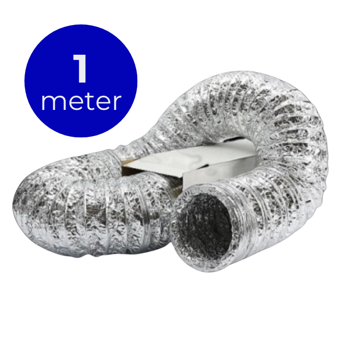 Flexibele Ventilatieslang Ongeïsoleerd - Aluminium - Ø 80mm - Lengte 1 Meter