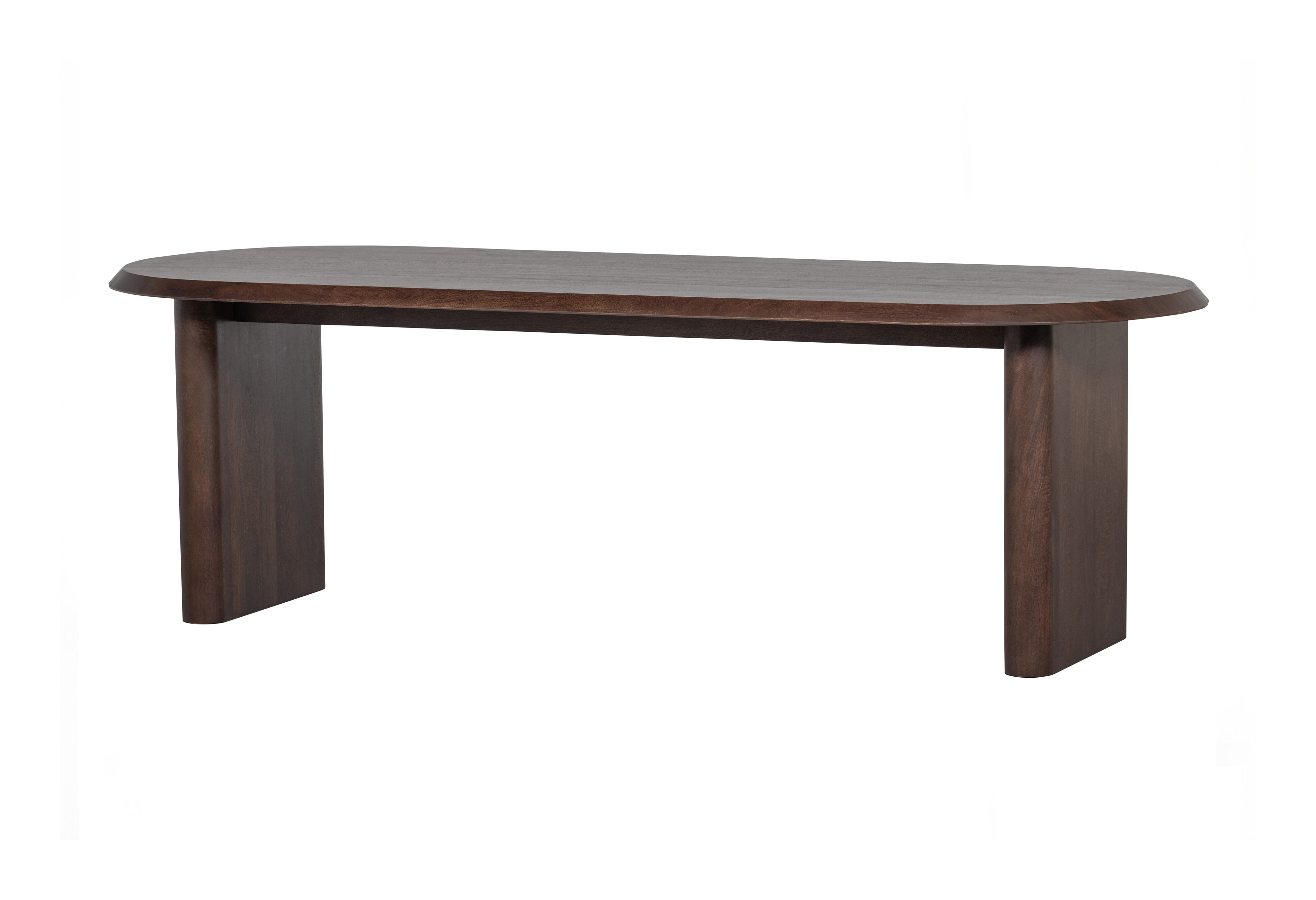 vtwonen Eettafel Ellips Mangohout, 240 x 90cm - walnoot