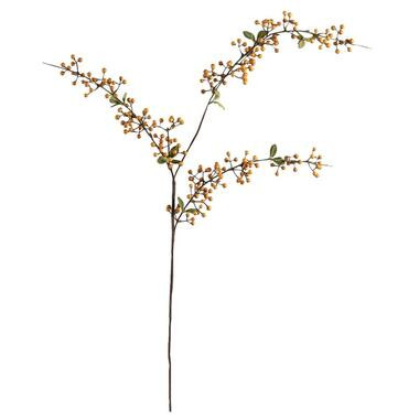 Kunstbloem Berry Spray - oker - 105 cm - Leen Bakker